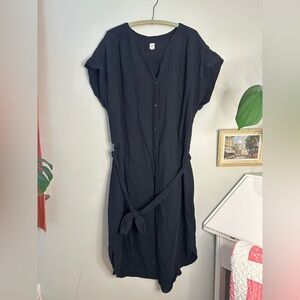 GAP Black cotton Button-Down Dress
